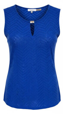 Calvin Klein Sleeveless Pointelle Knit Tank Top with Hardware Detail